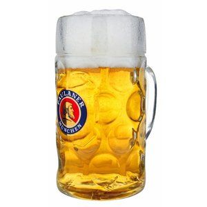 NEW Paulaner Dimpled Oktoberfest Glass Beer Mug 1 Liter